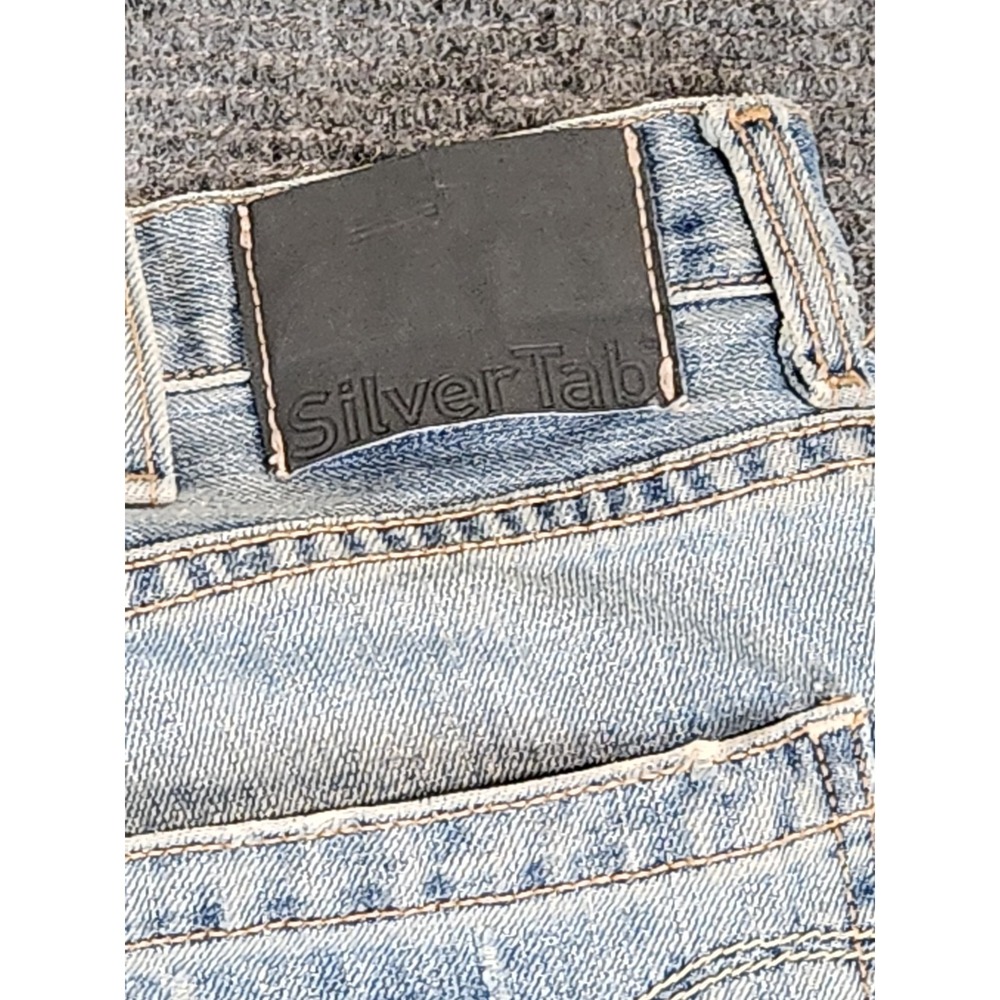 Levis SilverTab Baggy Jeans Mens 38x32 Light Wash Blue Vintage 90s Wide Leg Y2k